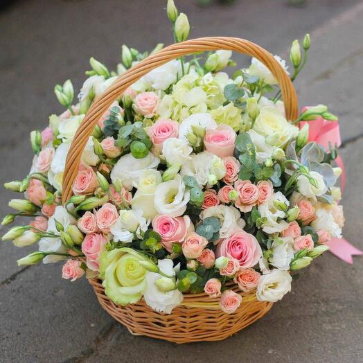 Basket with flowers "Beautiful story"