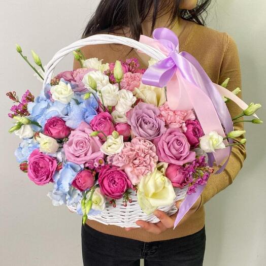 Basket with flowers