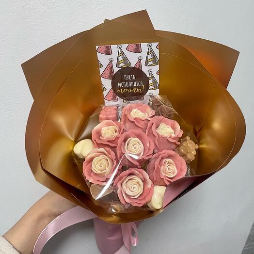 Букет из шоколадных роз