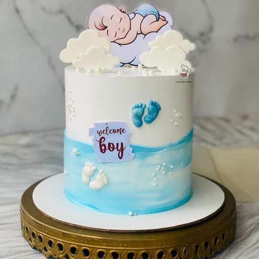 Gender reveal cake for baby shower