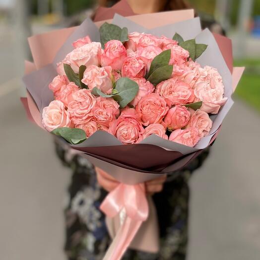 Букет из 9 роз бомбастик