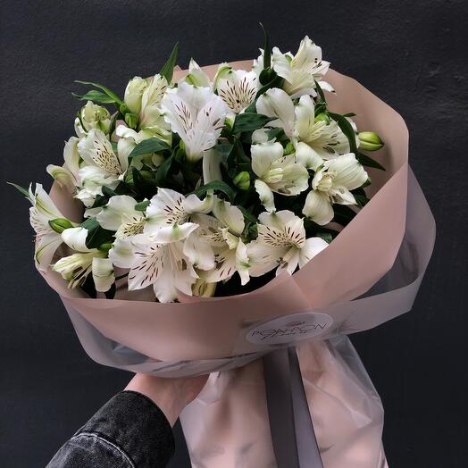 Альстромерии WHITE🌿Размер S