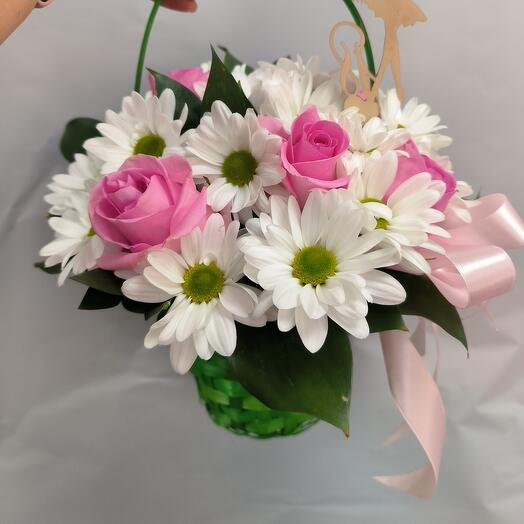 Basket with flowers
