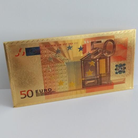 Конверт для денег/подарочных карт "50 Евро", 18×9 см