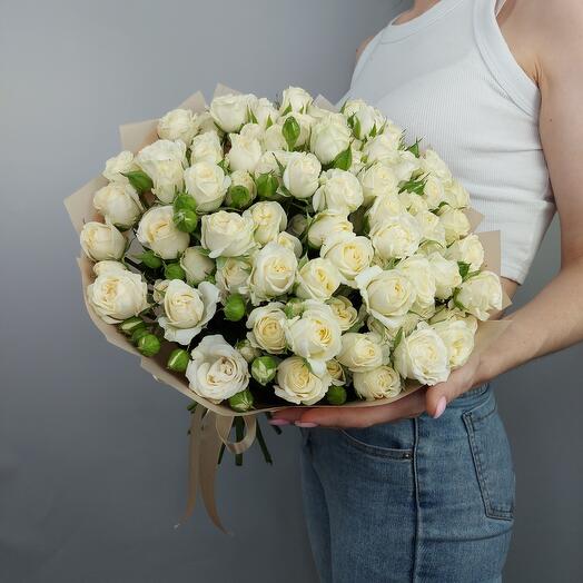 19 White Bush roses Belarus