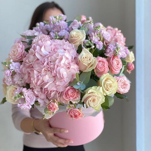 Hydrangeas and roses