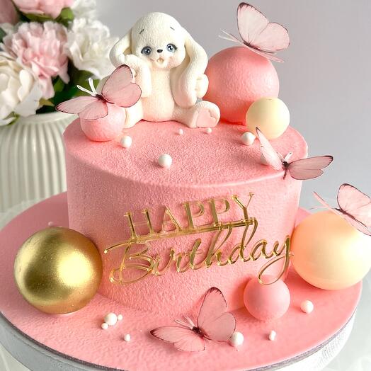 A bunny cake for a girl
