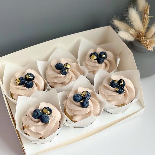 6pcs Blueberry Cupcakes