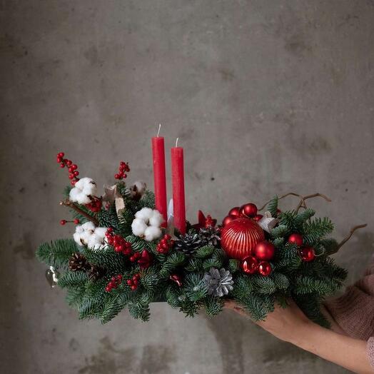 Christmas table arrangment