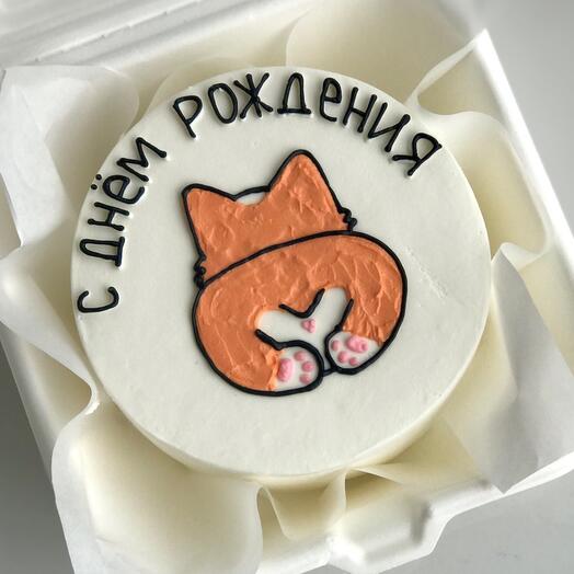 Бенто торт с корги на День рождения
