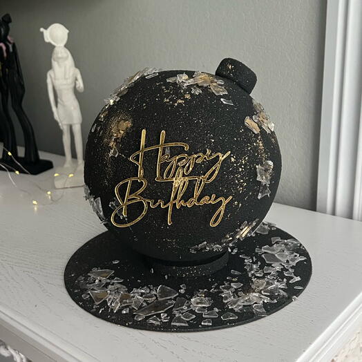 Bomb cake, DIAMETER 16 cm "BROKEN CRYSTAL"