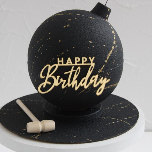 Pastel de bomba en negro