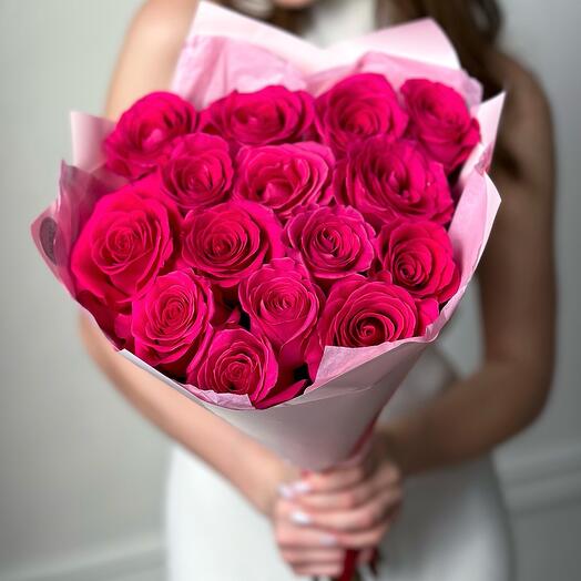 💖 Розовые розы красивый букет (Р762)