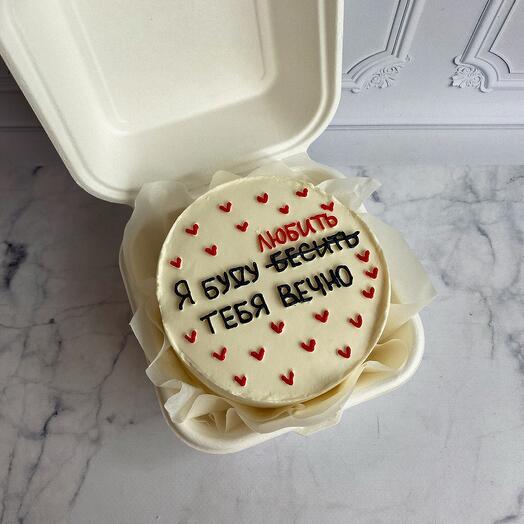 Бенто - торт 🎂 ваниль/клубника. Любить
