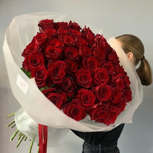 Монобукет 49 красных роз