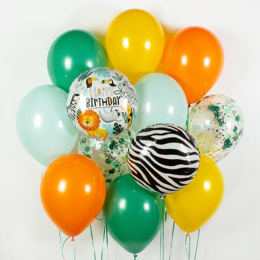 Набор из 12 шаров «Animals» с зеброй