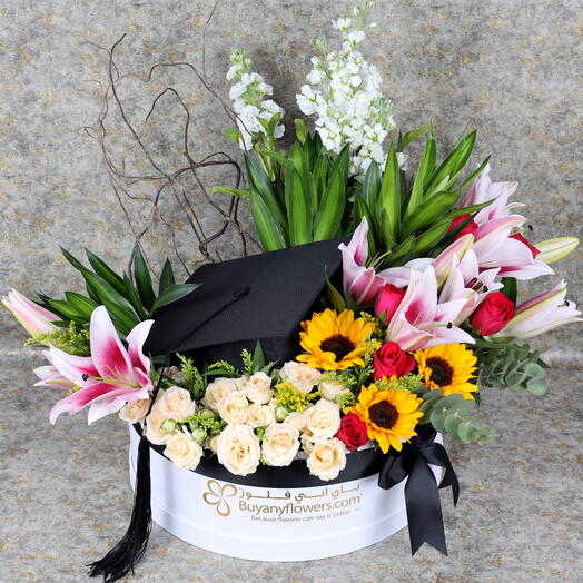 Graduation Grand Wishes Flower Box
