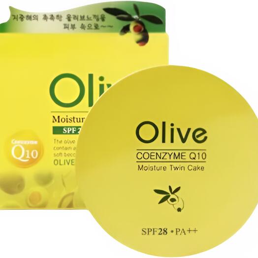 Enough Coenzyme Q10 Olive Moisture Two Way Cake Пудра для лица с коэнзим Q10 и оливой со сменным блоком - 21 - 20 г
