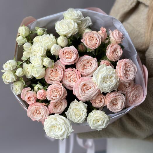 Bush roses are a delicate palette