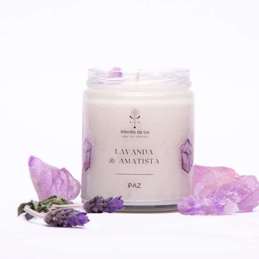Vela Lavanda amatista - aromatica PAZ