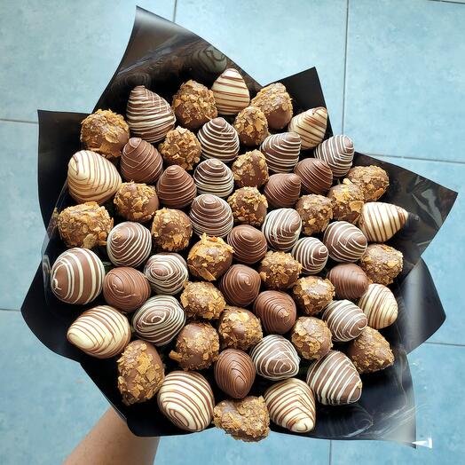 Букет из клубники в шоколаде🍓🍫