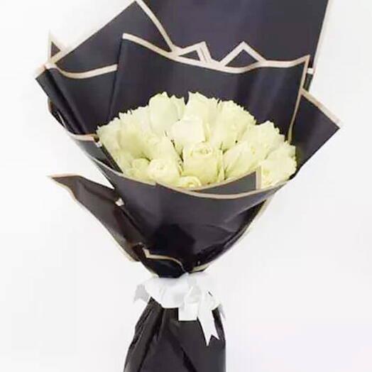 White Roses Bouquet - Elegant Flower Delivery