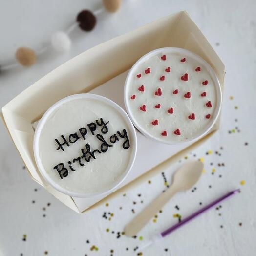 Бенто-торт в стакане/Cake to go подарок на день влюбленных, 14 февраля