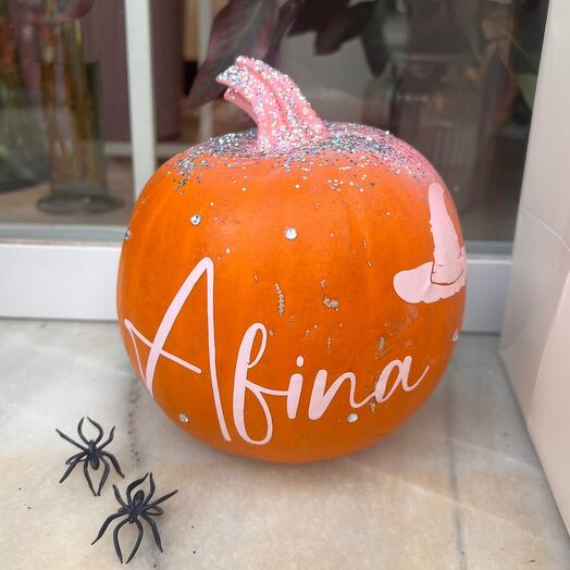 Halloween pumpkin with name🎃