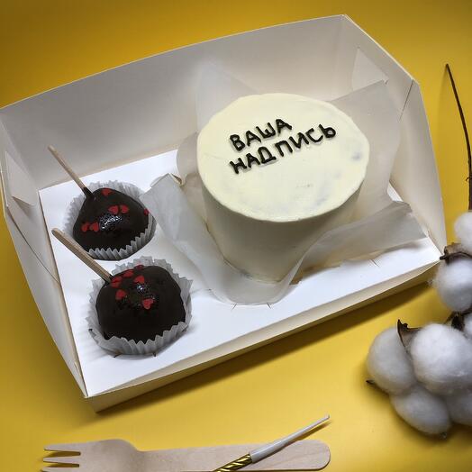 Бенто торт + Кейкпопсы шоколадные для родителей, подруге, коллеге