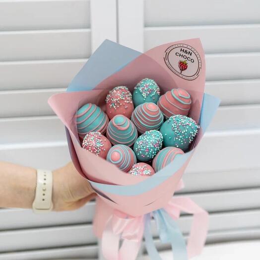 Букет клубники в шоколаде ❣️ мини неон