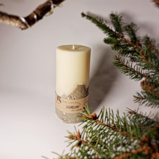 Свеча на бетоне 7х15 Имбирный пряник