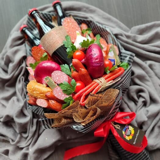 Мужской букет с колбасами