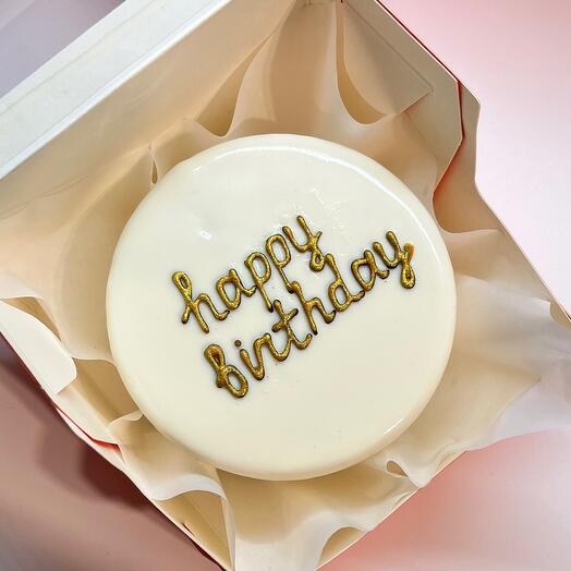Бенто торт муссовый «Happy birthday» на день рождения