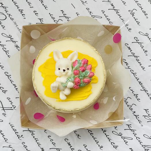 Бенто-тортик Зайчик з букетом 450гр