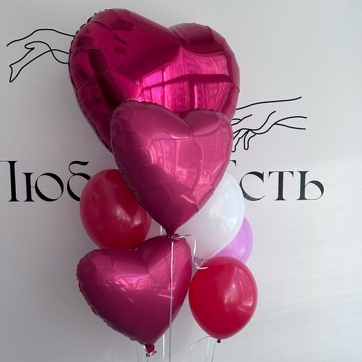 Фонтан из шаров Love 8 шт
