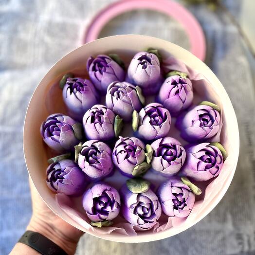 Букет из зефира  «Сиреневый рассвет» любимой девушке, коллеге