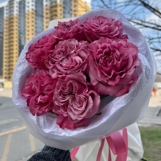 Моно букет из одноголовой розы «Кудряшка»