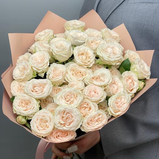 Bouquet of bush roses Sofia 9 pieces