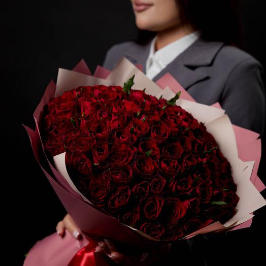 101 роза красная