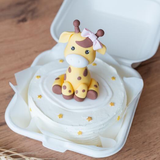 Бенто-торт с фигуркой «Жирафик»