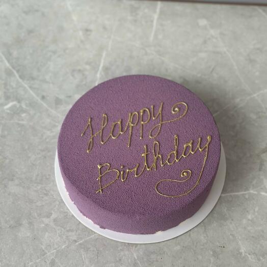 Round Mousse Cake - Vanilla Ice Cream–Black Currant