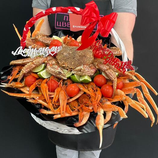 Шикарная корзина с морепродуктами