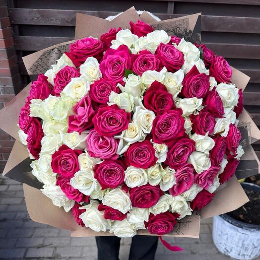 Букет из 101 розы😍