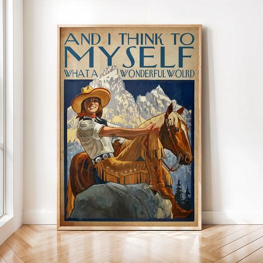 Интерьерный постер "Лошади" винтажная картина 02-0156