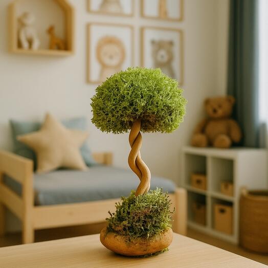 Árbol con corona de cetraria-pequeño bonsai