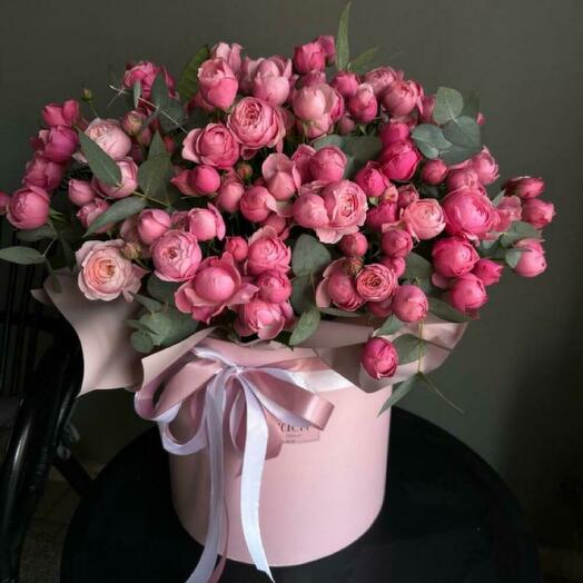 Цветочная коробка Розовая мечта 🌸