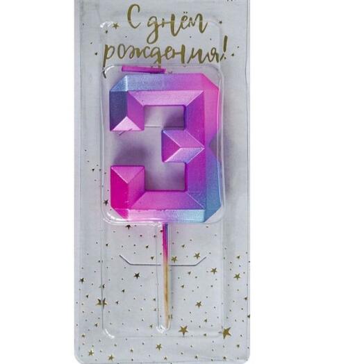 Свеча радужная 3