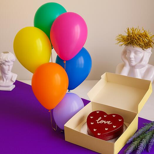 Комбо шарики  и бенто тортик