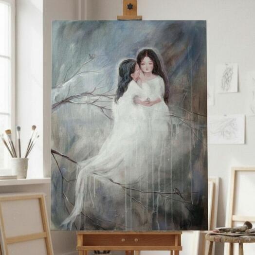 Картина 60*80 Птички сестрички