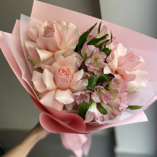 Ramo de flores rosa resplandor